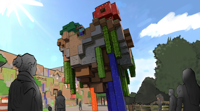 So soll es mal in der Minecraft World aussehen. (Bild: Merlin Entertainments)